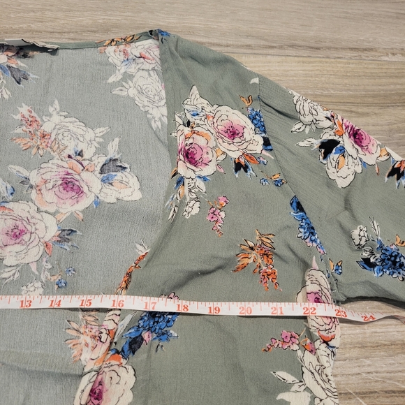 Gypsies & Moondust Floral Open Cardigan Kimono Women's Large - Picture 4 of 7